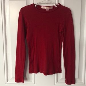 Juicy couture long sleeve slightly ribbed shirt